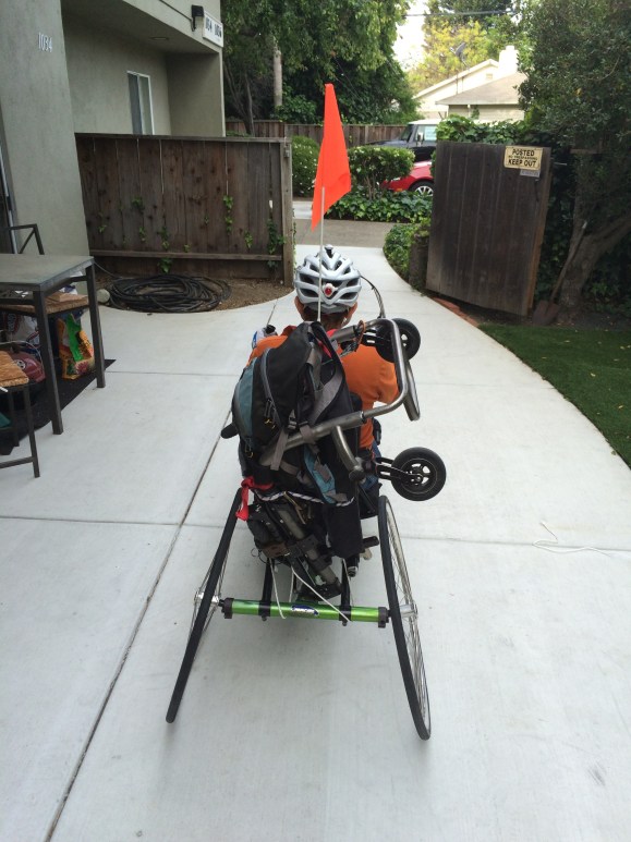 Wheelchair sculpture w/ bungee cords